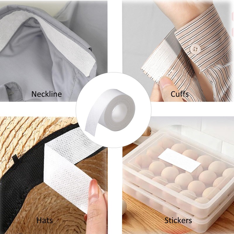 6 Rolls Disposable Collar Protector Hat Shirt Collar Sweat Protectors