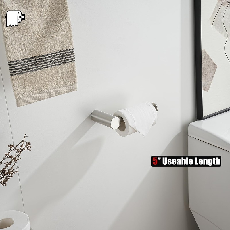 JQK Toilet Paper Holder, 5 Inch 304 Stainless Steel Thick
