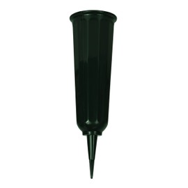 Black Duck Brand Set of 4 Green Cemetery Vases - 9.75"x3" Including Stake - Green to Blend with Turf
