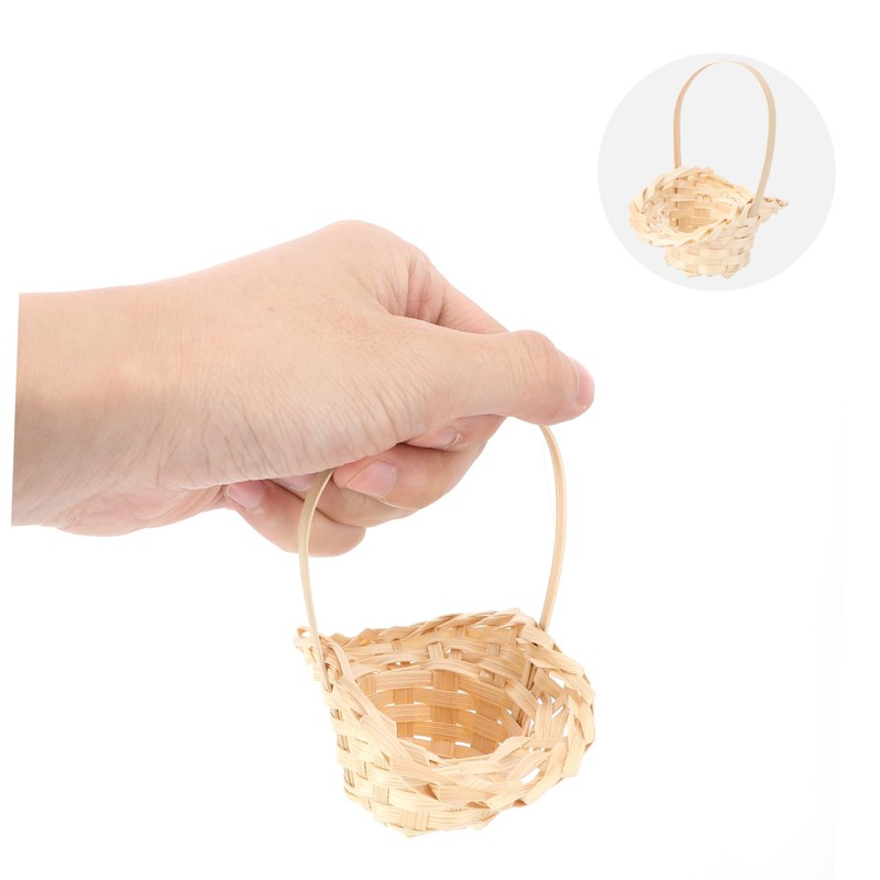 Mobestech 5pcs Woven Flower and Fruit Baskets Sundry Storage Baskets