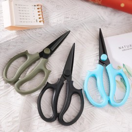 Garden Pruning Shears Scissors with Comfort Grip Handle, Premium Steel Professional Floral Scissors, Perfect for Arranging Flowers, Pruning, Trimming Plants, Gardening Tool (Pointed Green)