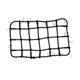REhobby 1/10 RC Elastic Luggage Net 19x12cm with Hooks for 1:10th RC Crawler Rock Climbing Truck Car D90 TRX4 Roof Rack (Black)