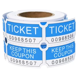 L LIKED 250 Raffle Tickets Rolls, Blue (4 Color Selection),Double Roll,50/50 Raffle Tickets for Events, Entry, Class Reward