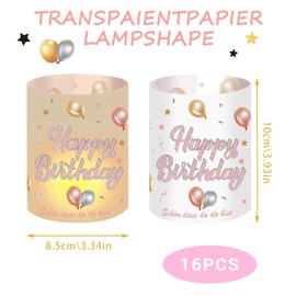 Lantern Birthday Decoration Lantern Table Decoration Birthday Years Happy Birthday Decoration Man Woman Gifts for Women Men Beautiful That You Are (Rose Gold)