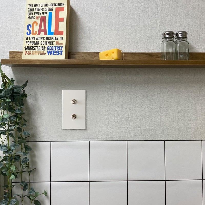 ARUASTUDIO Aruastudio Retro Interior Light Switch ON-Off Set, Switch Plate,