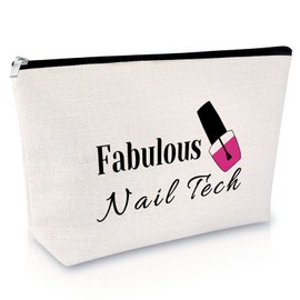 Nail Artist Appreciation Gift Makeup Bag Nail Technician Gift for Women Graduation Gift for Nail Tech Cosmetic Bag Retirement Birthday Gift for Her Christmas Thanksgiving Gift Travel Cosmetic Pouch
