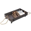 MyGift 26 Inch Industrial Brown Metal Entryway Boot Tray with
