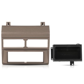 CNNELL Radio Stereo Dash Kit Beige w/Storage Pocket Compatible with Chevy Crew Cab Dually, Blazer Full Size 1992-1994/Fit 1988-1994 GMC Sierra Full Size Pickup