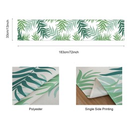 Table Runner Modern Living Room Table Runner Green Table Runner Modern Dining Room Table Runner Green Leaves Table Runner Washable Table Runner Slim Table Runner for Garden Farmhouse Party 33 x 183