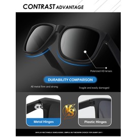 ANYLUV Mens Sunglasses Polarized UV Protection, Vintage Sun Glasses for Men Women for Outdoor Fishing Driving (Grey/Ice Blue/Silver)