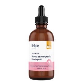 HEBBE Aceite De Rosa Mosqueta 100 Ml |Regenerador Cosmético | Ayuda A Mejorar La Apariencia De Manchas Y Marcas | Nutre Piel Seca Y Sensible | Uso Fac