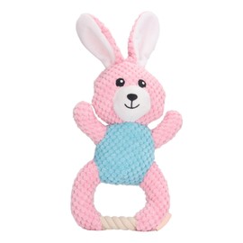 Dog Squeak Plush Chew Toy Teeth Cleaning Interactive Washable Cute Animal Stuffed Toy for Large Small Dogs Type 1