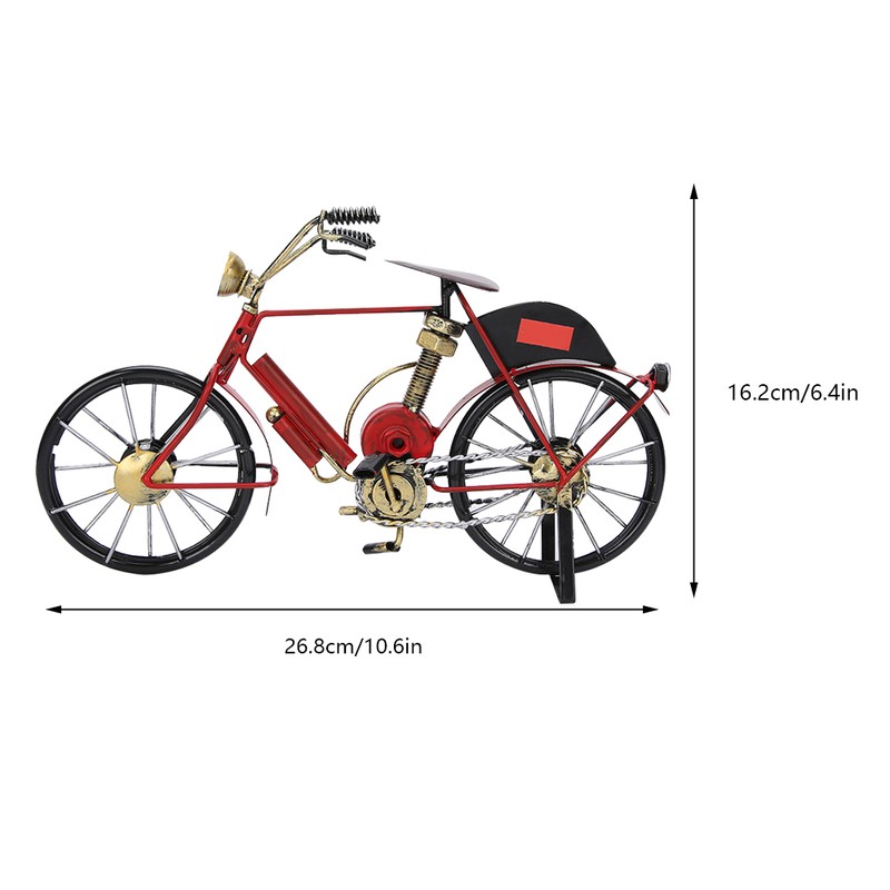 Red Mini Modern Bicycle Model Artwork Home Shop Decoration Ornament