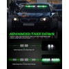 HLauto 604N Emergency Dash Strobe Lights: 2x16.8 inch Green White