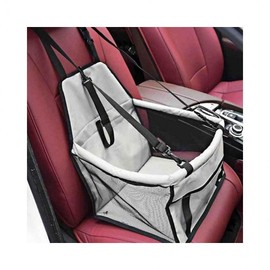 LuminaD Dog Car Seat for Back Seat, Pet Vehicle Accessory Gray