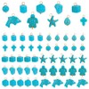 PH PandaHall Pack of 60 Synthetic Turquoise Pendants 10 Styles