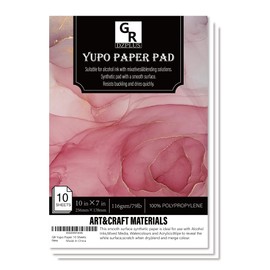 GR DZPLUS Yupo Paper 10 hojas | 10 x 7 pulgadas | 116GSM