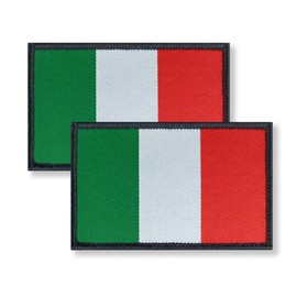 Overdecor Italy Italian Flag Patch Tactical Military Patches - Hook and Loop Fastener, 2 Pack