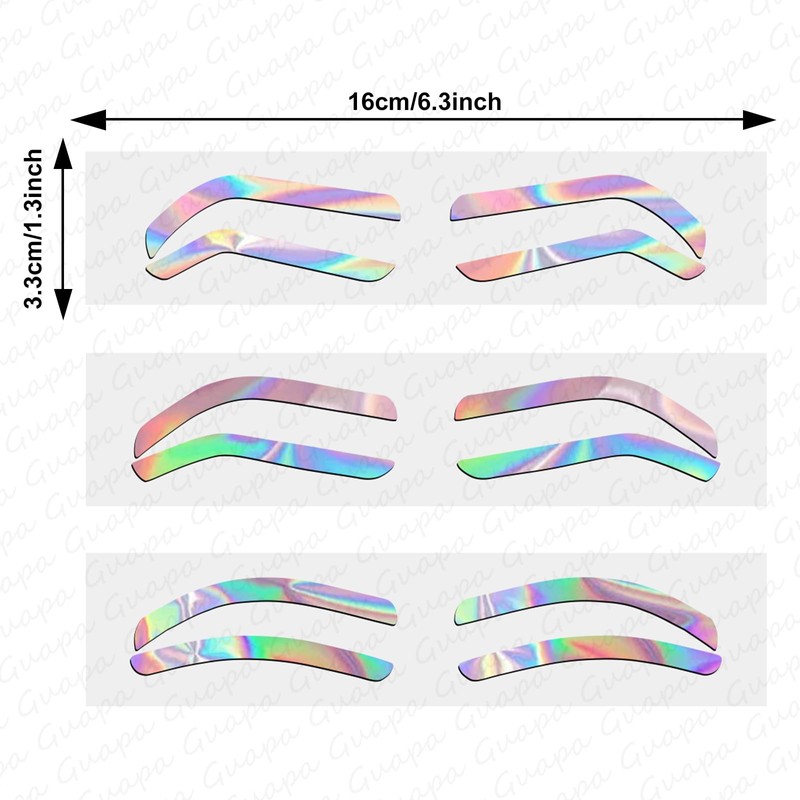 Airbrush Brows Shaping Guides Stickers, Rainbrow Eyebrow Tint Tape Stencils