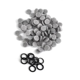 NEWDERMO 60Pcs 8mm Microdermabrasion Cotton Filters With 10 Pcs Gaskets - Vacuum Filters Accesories Sponge Filter for Suction Microdermabrasion Machine