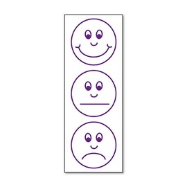 1 Smiley Face Expressions Pre-inked Stamper Purple Ink Ready To Use 38x15mm Primary Teaching Services