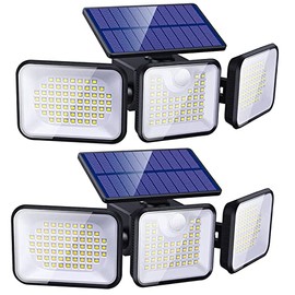 Sunenvoy Solar Outdoor Lights, Solar Lights Motion Sensor Outdoor, IP65 Waterproof Luces Solares para Exteriores with 3 Adjutable Head Wide Angle Security Flood Lights for Garage Yard Patio