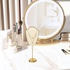 CHGCRAFT Necklace Display Stand Velvet Jewelry Holder with Golden Tone