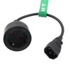 HangTon UPS PDU 10A 250V 電源コードアダプター C14 - Euro Schuko