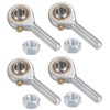 uxcell 4pcs POSB4 1/4" Rod End Bearing 1/4"-28 UNF Male