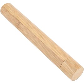 Estuche para cepillos de dientes de bambú ecológico portátil Estuche de viaje tubular protector para cepillos de dientes
