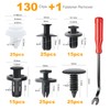 URAQT Car Body Trim Clips, 130 PCS Universal Car Retainer