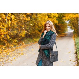 Catwalk Collection Handbags - Damen Antikleder Umhängetasche - Crossbody Bag/Lederhandtasche Klein - Verstellbarer Schultergurt - JOLENE - Blau