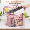 BORMELUN Durable See-Through Clear Lunch Bag with Tote Handle for