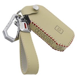 Zorratin Leather Remote Key Fob Cover + Keychain + Hook compatible with KIA Forte Soul Telluride K5 Selto Sorento