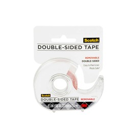 Scotch Double Sided Tape, Removable, 1/2 in x 300 in, 4-Pack (2002-CFT)