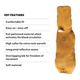 Hurtta Warming Midlayer ECO Dog Coat, Desert, 22 in