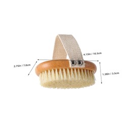 Baluue Body Brush for Dry Brushing Natural Bristle Shower Brush Ergonomic Design for Daily Use