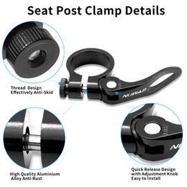 NUWAB Premium Bike Seat Post Clamp, Bike Quick Release Seatpost Collar with Aluminium Alloy, 31.8mm Bike Seat Clamp