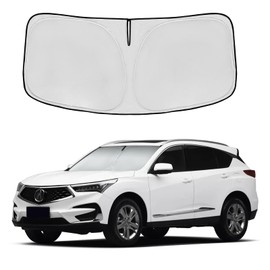 Windshield Sun Shade for Acura RDX 2019-2024 Double Layer 240T Front Window Shade Custom Fit RDX Sun Visor Foldable Shade Blocks UV Rays Summer Must Have Car Accessories