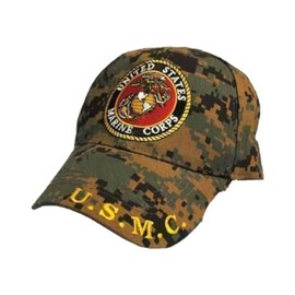Trade Winds CAMO MARPAT Green US Marine Corps USMC EGA Eagle Globe Anchor Insignia Cap HAT, 7 3/4