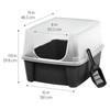 IRIS USA Large Cat Litter Box with Scatter Shield and