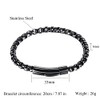 HMOOY Stainless Steel Box Chain Bracelet for Men Women, Square