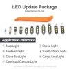15pcs Je'ep XJ Interior LED Light Bulbs Kit for Jee'p