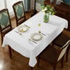 SASTYBALE Jacquard Tablecloth Flower Pattern Polyester Table Cloth Spill Proof