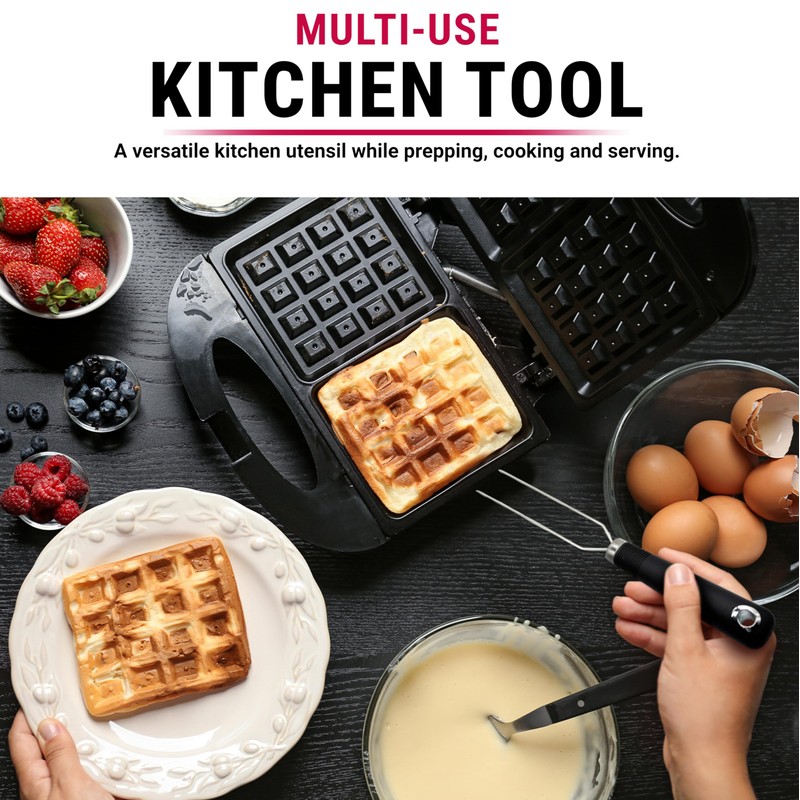 Captain Jax Waffle Fork for Belgian Waffles, Mulit-Use Stainless Steel