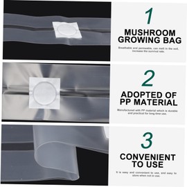 Gatuida 10pcs Breathable Mushroom Growing Bags Durable Edible Cultivation Bags for Mushroom Spawn Lightweight and Easy to Use for Home Cultivation and Gardening