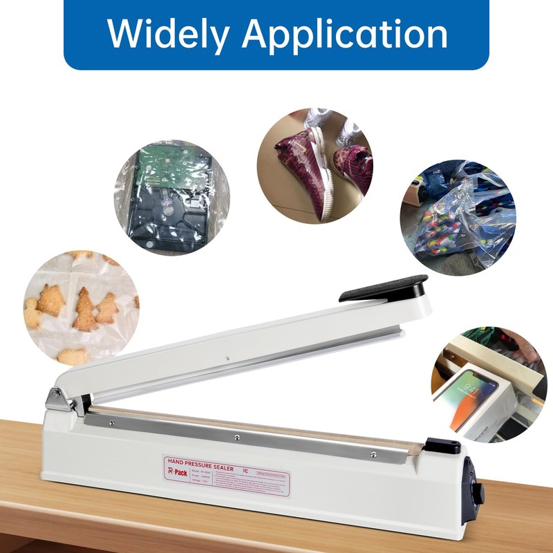R-PACK Impulse Heat Sealer with Seal bar, Heavy-Duty Bag Sealing