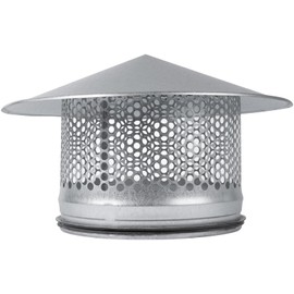 Vent Systems 8" Inch Round Chimney Cap Galvanized Steel for All Weather Conditions Top Round Exhaust Cap with Rubber for Perfect Insulation Roof Vent Cap Vent Cover 8 Inch 200 mm