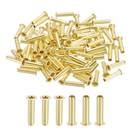 PATIKIL 3/16" Brass Compression Fittings,100Pcs Compression Insert Tube Fitting for Connecting Air, Fuel, Water, Oil and Inert Gases Lines