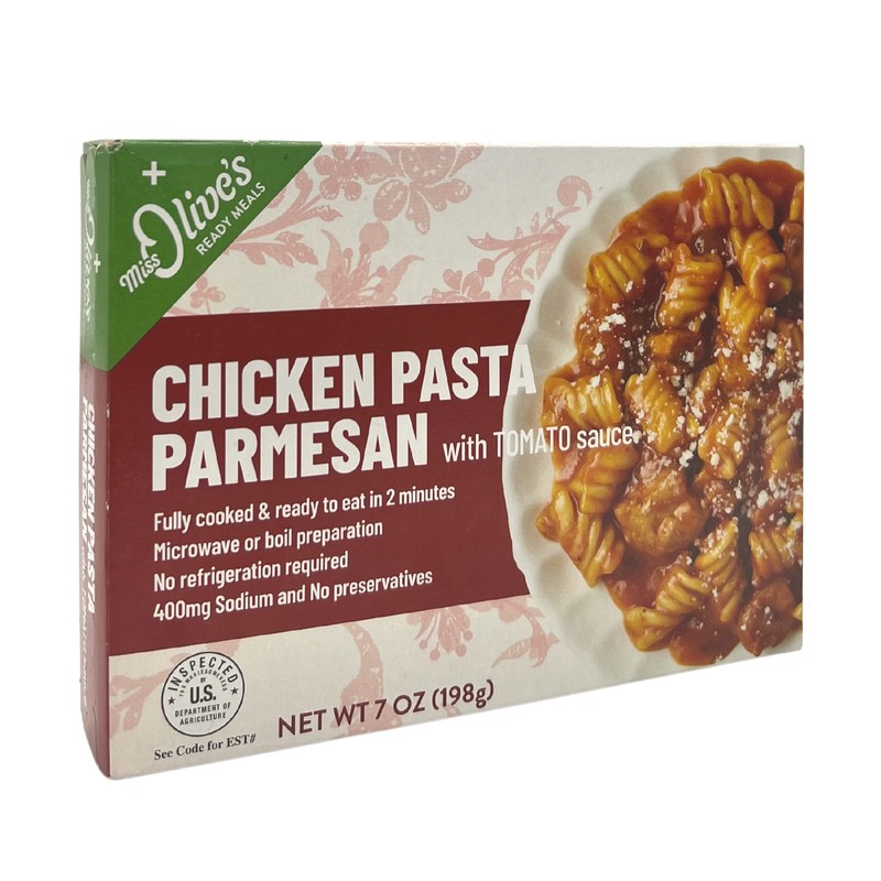 MISS OLIVE'S Chicken Pasta Parmesan with Tomato Sauce Microwavable Meal